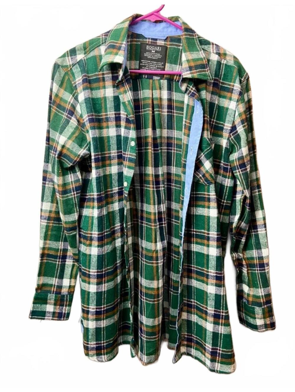 Bogari green and gold flannel shirt